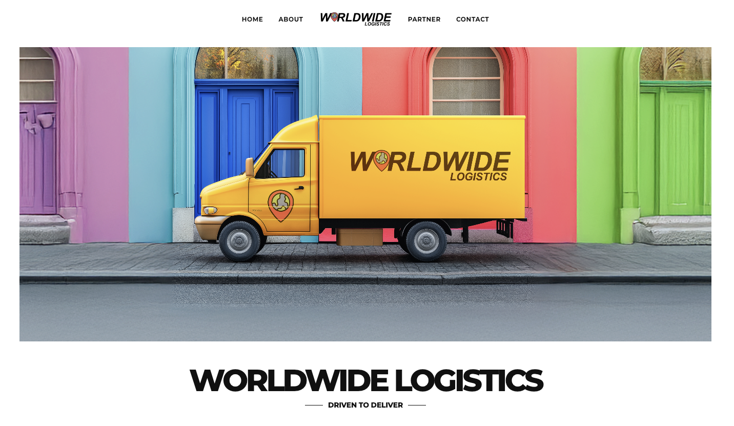 WorldWide Logistics website screenshot